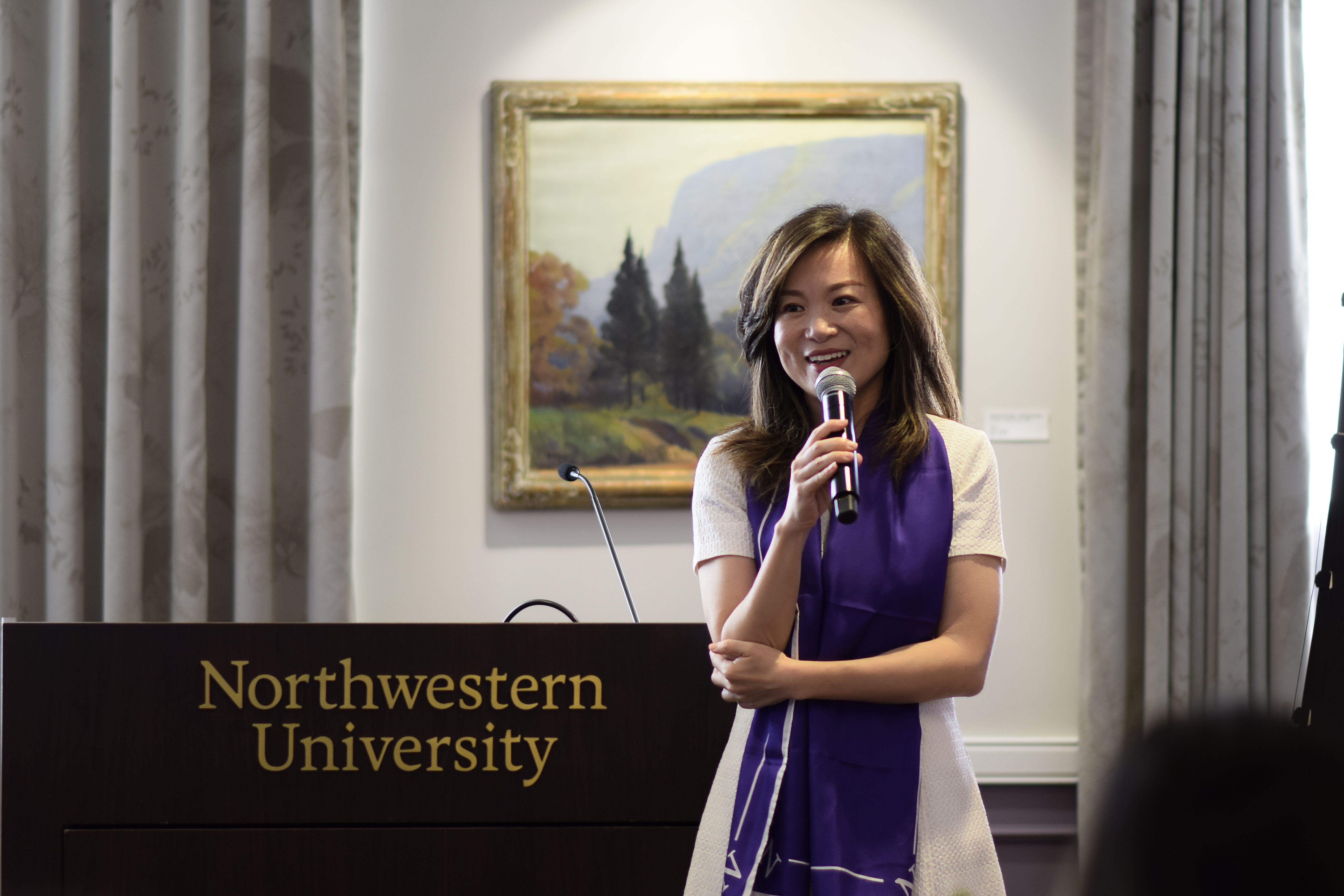 Dr. Yin speaking at Northwestern University